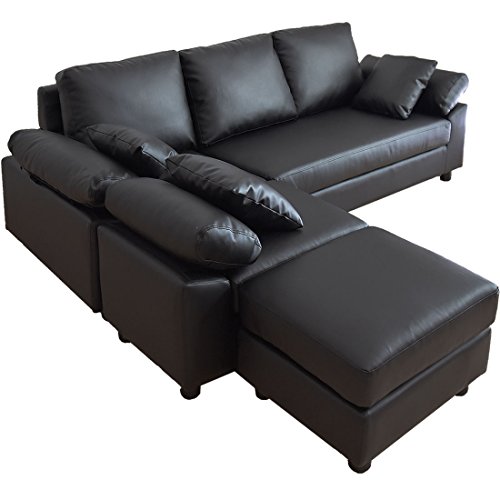 直接取引】 タンスのゲン 3人掛け カウチソファ コーナーソファ CARLO